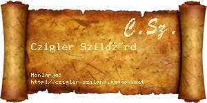 Czigler Szilárd névjegykártya