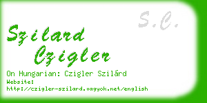 szilard czigler business card