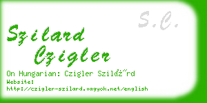 szilard czigler business card